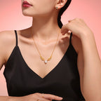 Angel Wings Heart Cubic Zirconia Pendant Necklace