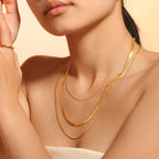 Layered Snake Chain Choker Necklace