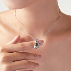 Vintage Oval Tiger's Eye Pendant Necklace