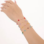 Colorful Gemstone Beads Necklace & Bracelet Jewelry Set