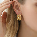Minimalist Twisted Knot Hoop Earrings