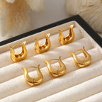 Minimalist Tulip U-Shape Hoop Earrings