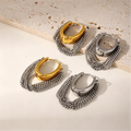 Multi-Layer Chain Fringe Hoop Earrings