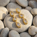 French Vintage Zircon Drop Earrings
