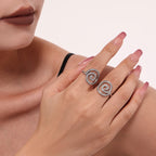Onivan Sculptural Swirl CZ Bypass Ring
