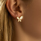 Dainty Mother of Pearl Butterfly Studs