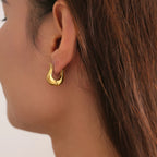 Minimalist Tulip U-Shape Hoop Earrings