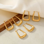 Minimalist Geometric U-Shape Hoop Earrings