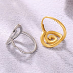 Onivan Sculptural Swirl CZ Bypass Ring