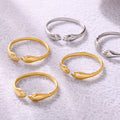 Sculptural Hugging Hands Open Ring