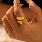 Vintage Molten Metal Irregular Open Ring