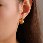 Minimalist Tulip U-Shape Hoop Earrings