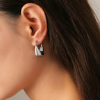 Minimalist Chunky Dome Hoop Earrings