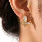 Dainty Mother of Pearl Butterfly Studs