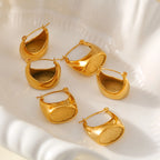Minimalist Chunky Dome Hoop Earrings
