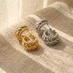 Minimalist Twisted Knot Hoop Earrings