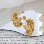Minimalist Twisted Knot Hoop Earrings
