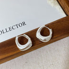 Chunky U-Shape Oval Hoop Earrings