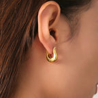Minimalist Tulip U-Shape Hoop Earrings