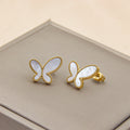 Dainty Mother of Pearl Butterfly Studs