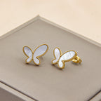 Dainty Mother of Pearl Butterfly Studs