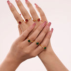 Luxury Cushion Cut Gemstone Statement Ring