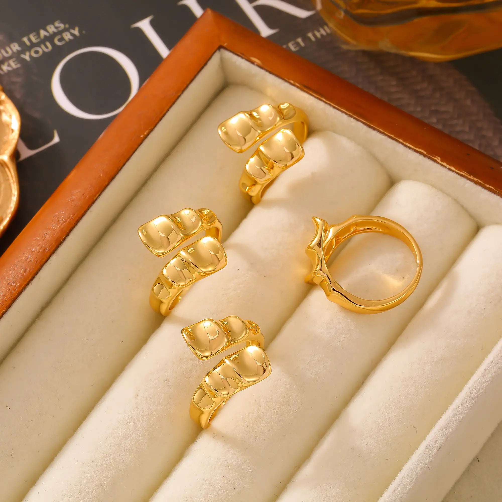 Vintage Molten Metal Irregular Open Ring