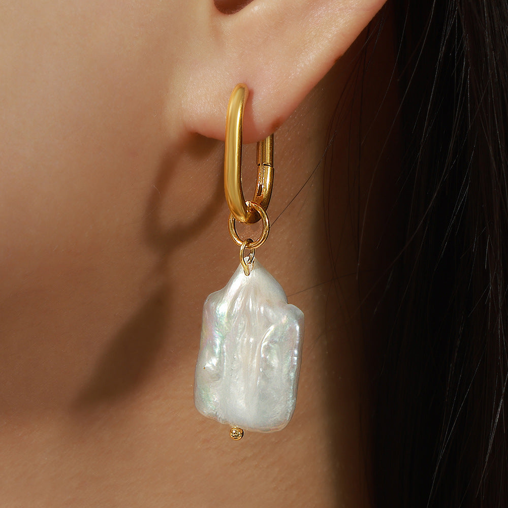 French Baroque Pearl Drop Earrings