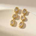 French Vintage Zircon Drop Earrings