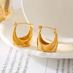 Minimalist Chunky Dome Hoop Earrings