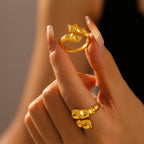 Vintage Molten Metal Irregular Open Ring