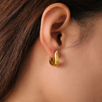 Minimalist Tulip U-Shape Hoop Earrings