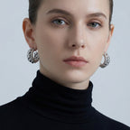 Minimalist Twisted Knot Hoop Earrings