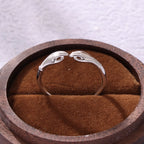 Sculptural Hugging Hands Open Ring