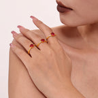 Luxury Cushion Cut Gemstone Statement Ring