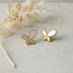 Dainty Mother of Pearl Butterfly Studs