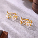 French Enamel Olive Leaf Vine Ring