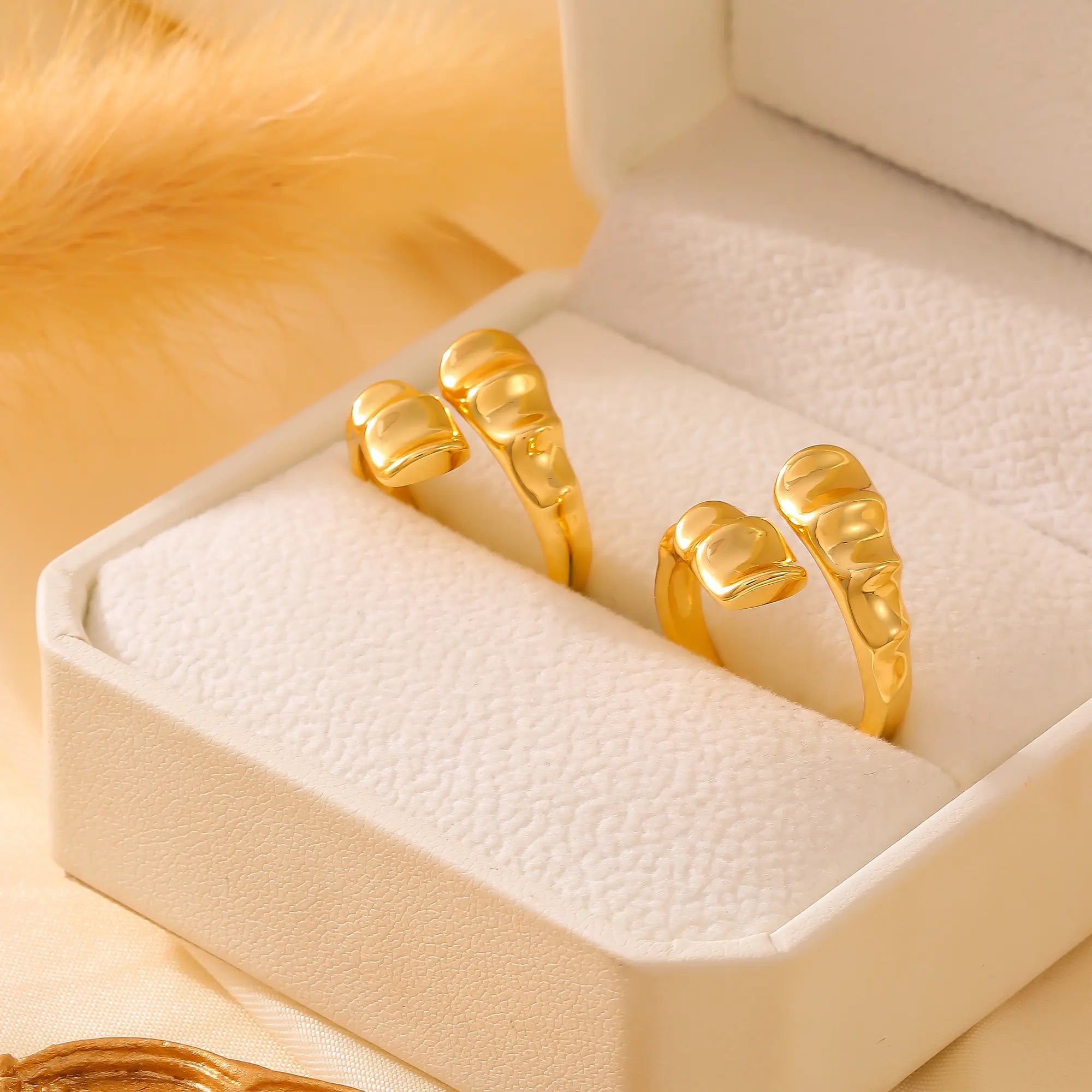 Vintage Molten Metal Irregular Open Ring