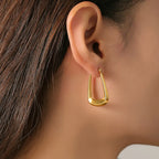 Minimalist Geometric U-Shape Hoop Earrings