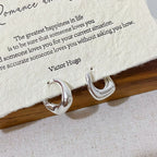 Chunky U-Shape Oval Hoop Earrings