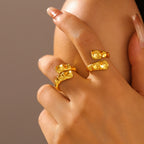 Vintage Molten Metal Irregular Open Ring