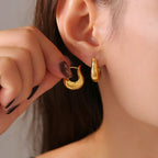 Minimalist Tulip U-Shape Hoop Earrings