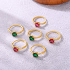 Luxury Cushion Cut Gemstone Statement Ring