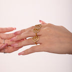 Onivan Sculptural Swirl CZ Bypass Ring