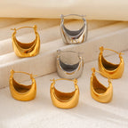 Minimalist Chunky Dome Hoop Earrings
