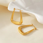 Minimalist Geometric U-Shape Hoop Earrings