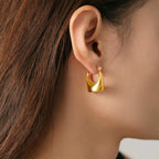 Minimalist Chunky Dome Hoop Earrings