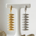 Chunky Metallic Beaded Drop Earrings