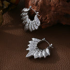Minimalist Hollow Leaf Hoop Earrings
