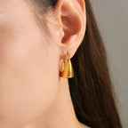 Minimalist Chunky Dome Hoop Earrings